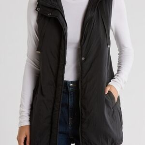 Bernardo EcoPlume Cloud Weight Hooded Water-Repellent Long Vest